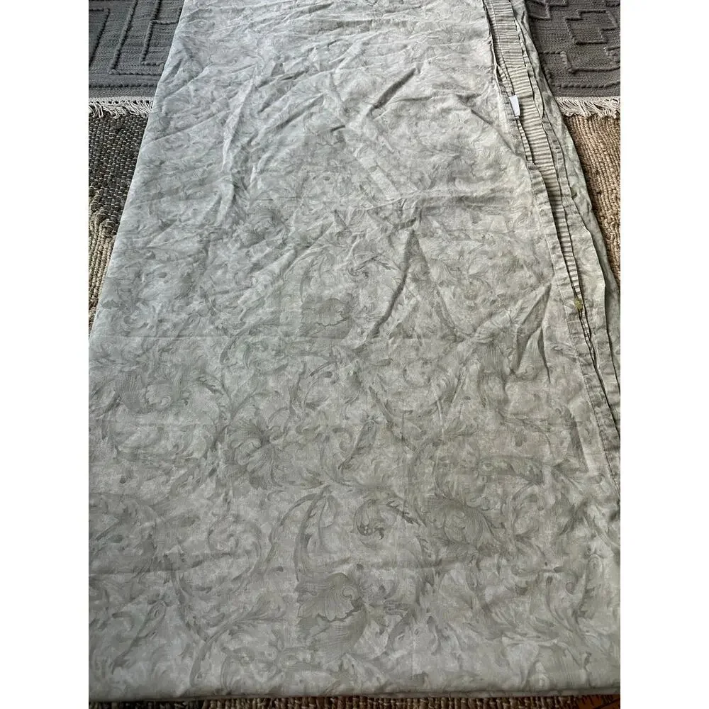 Nancy Koltes LUXURY LINENS full Duvet Cover Italy striped floral gray cream